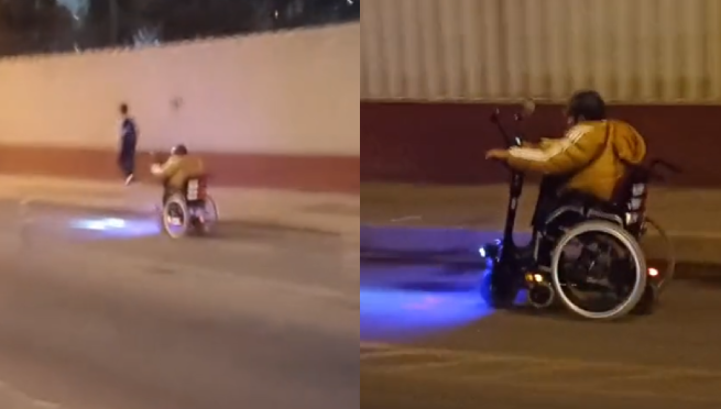 Peruano se luce con su silla de ruedas ‘tuneada’ en plena calle: “Somos otro level”