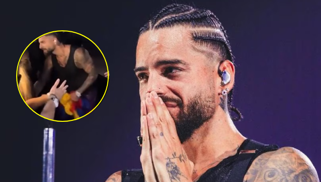 Maluma enfurece contra fanática que le tocó sus partes intimas durante concierto