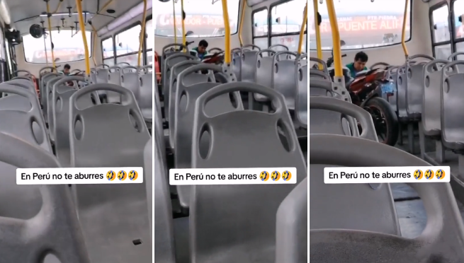 Hombre sube a bus con su moto y usuarios reaccionan: “Cuando no quieres pagar peaje”