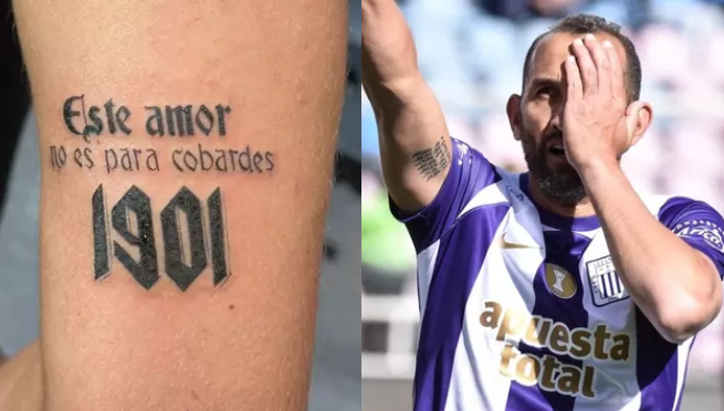 Hernán Barcos se hizo un tatuaje en honor a Alianza Lima: “Este amor no es para cobardes”
