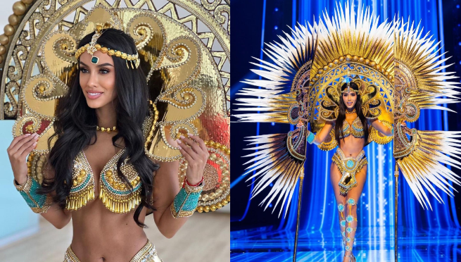 ¡Imponente! Camila Escribens sorprende con su traje inca en el Miss Universo 2023