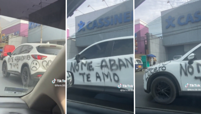 Joven se hace viral por pintar el carro de su novia con curiosa súplica: 