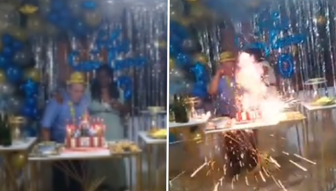 Peruano confunde velas de cumpleaños con cohetes y casi termina mal: 