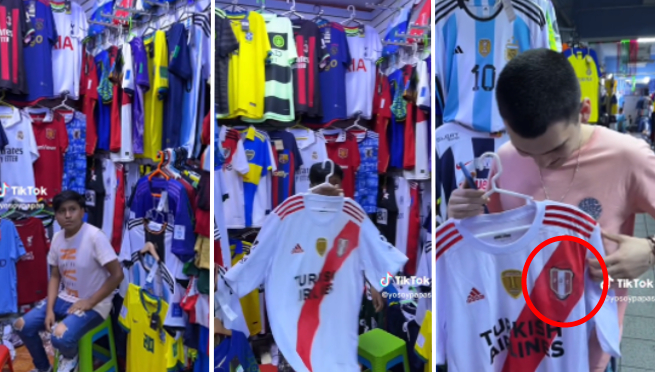 Hincha compra nueva camiseta Adidas de Perú, pero le entregan una de River Plate | VIDEO