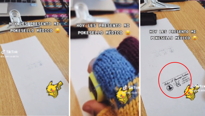 Médico peruano se hace viral por su singular sello de Pikachu: 