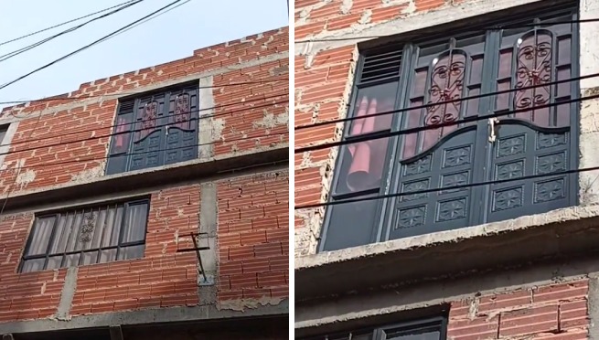 Albañil es criticado por construir una puerta hacia el vacío: