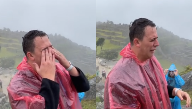 Turista rompe en llanto tras encontrar Machu Picchu cubierto de neblina: “Mis ahorros, mi dinero”