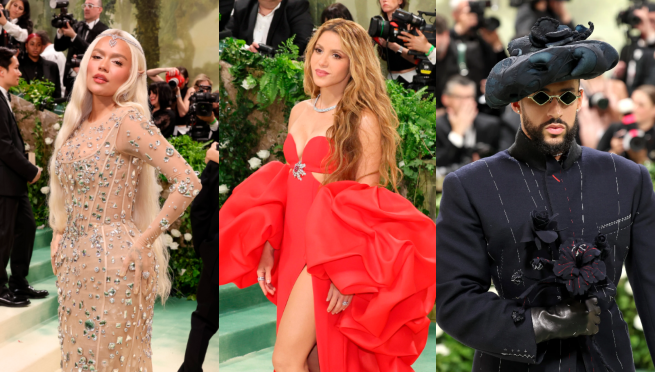 MET Gala 2024: así lucieron Shakira, Karol G y Bad Bunny en la gran noche de moda
