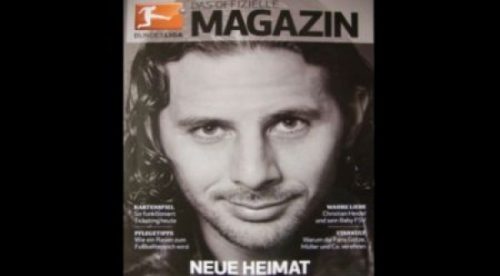 Pizarro en portada de la revista Bundesliga