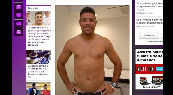 Foto: Ronaldo muestra su mejorada figura