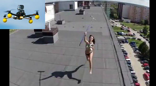 Usa un drone para espiar a su vecina tomando sol y por poco lo destruyen – VIDEO
