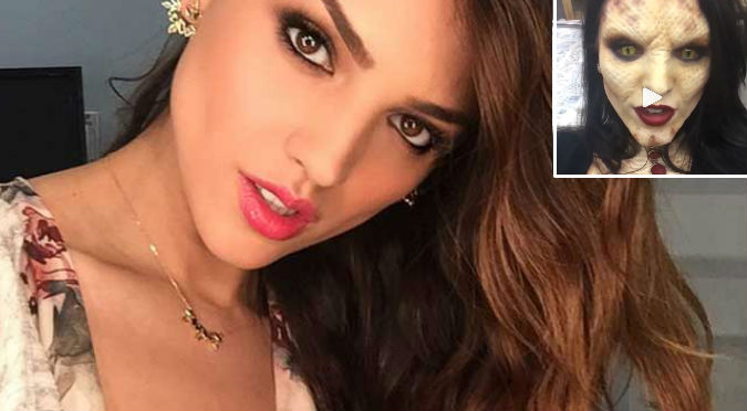 ¡Impresionante! Checa a Eiza González como un temible demonio- VIDEO