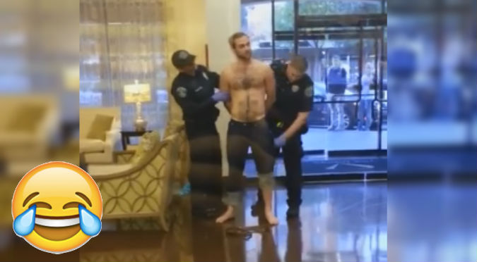 YouTube: Policía pasó el roche de su vida al revisar a un hombre y tocarle el…