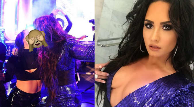 Demi Lovato besó en la boca a una de sus bailarinas (VIDEO)