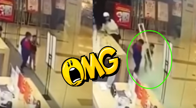 YouTube: Puerta de tienda Apple se hace trizas en la cara de un niño