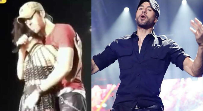 Enrique Iglesias manosea a chica en pleno concierto (VIDEO)