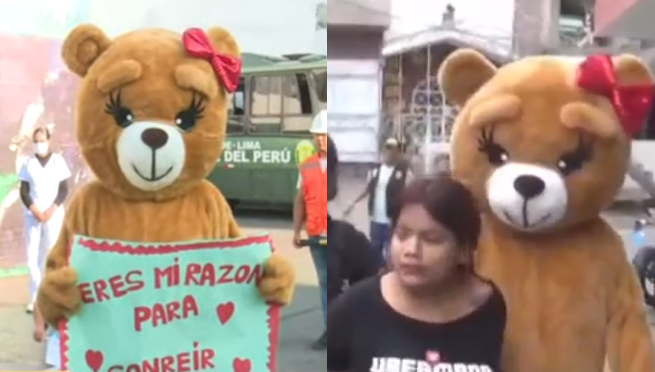 San Valentín: Policía se disfraza de tierno osito para atrapar delincuentes