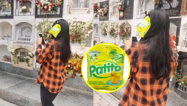 Joven no encuentra patitos amarillos y se pone una bolsa de detergente: “Al menos es original”