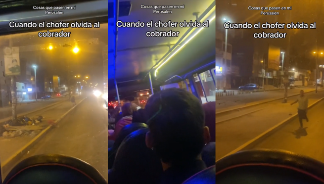 Chofer olvida a su cobrador en pleno camino y pasajeros estallan de risa: “Solo en Perú”