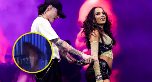 Peso Pluma es captado viendo a escondidas a Anitta cambiarse de ropa