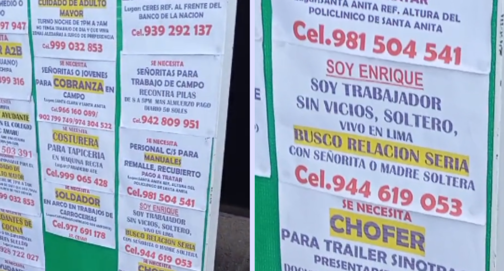 Peruano busca pareja en muro para empleos y se vuelve viral: “Tiembla Tinder”