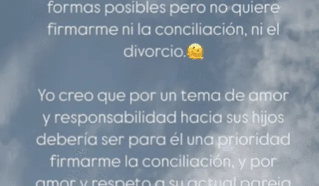 Johana Cubillas y Juan Ichazo no se divorcian