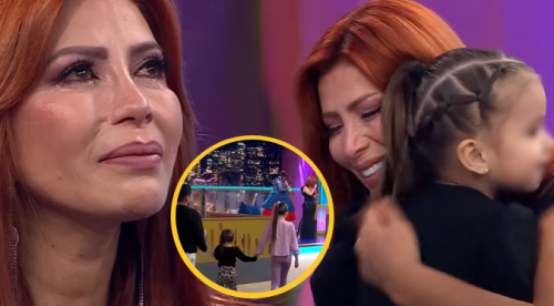 Milena Zárate rompe en llanto al ser sorprendida por los hijos de Greissy Ortega: “No tienen la culpa”
