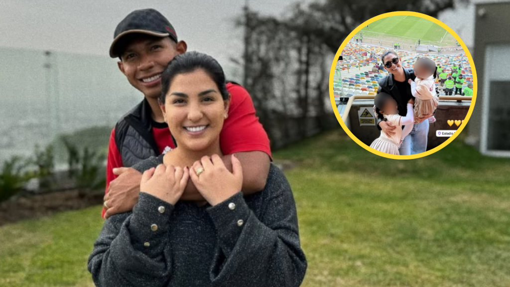 Ana Siucho llegó al Monumental junto a sus hijas para alentar a Edison Flores: ¿Reconciliación?
