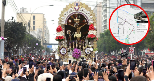 ¡Atención usuarios! Cambios en rutas del Metropolitano y Corredores por procesión del Señor de los Milagros